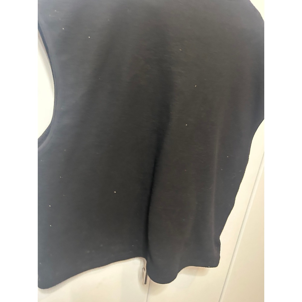 RUBA Black Fleece Full Zip Vest‎ Mens 3X Made in USA Mock Neck Sleeveless Jacket - Picture 12 of 16